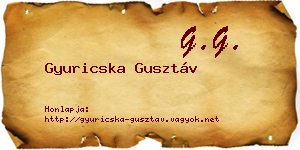 Gyuricska Gusztáv névjegykártya