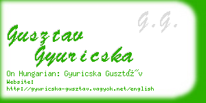 gusztav gyuricska business card